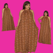 Load image into Gallery viewer, LEOPARD BROWN SLEEVELESS MAXI DRESS
